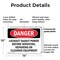 Signmission Lockout Tagout Power Servicing Repairing Danger Sign, Plastic, 14in W x 10in L, 2PK OS-2PACK-DS-P-1014-L-1845 - alternate 5